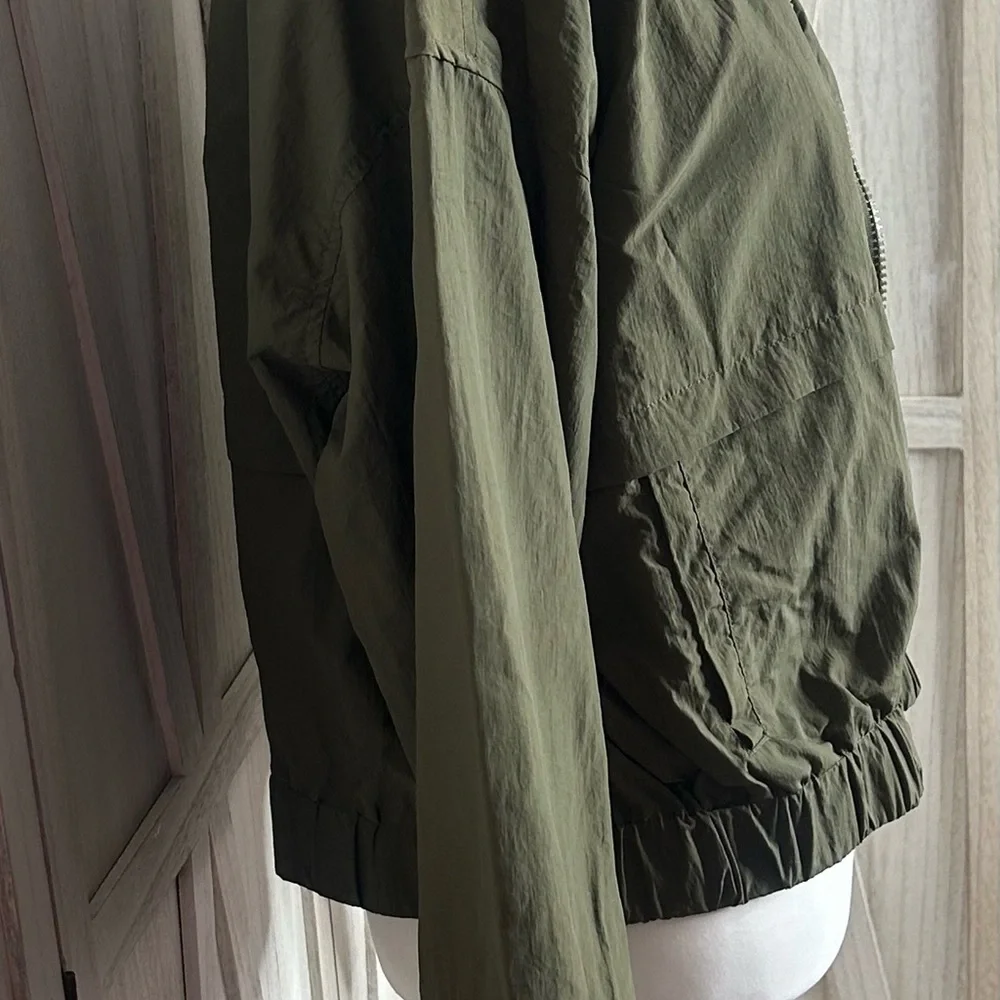 Ci Sono EUC Olive Green Women's lightweight bomber Jacket sz XL GORPCORE UTILITY